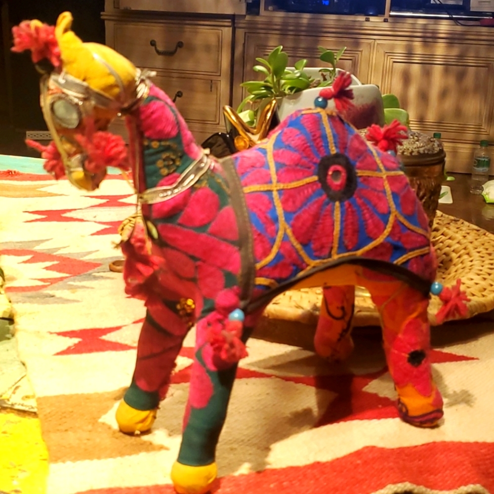 FABRIC PATCHWORK CAMEL